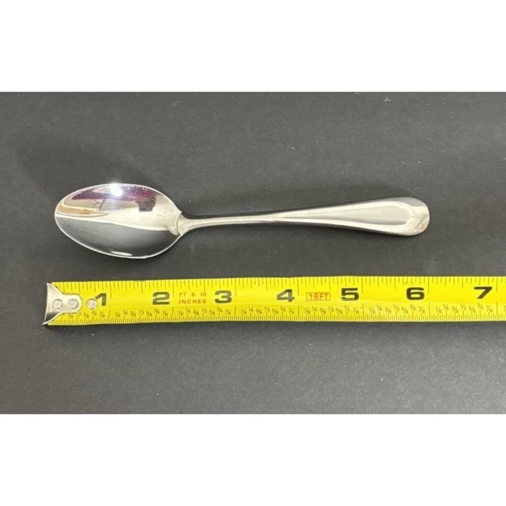 6 Oneida Satin Sand Dune Teaspoons Stainless Flatware 6 1/8